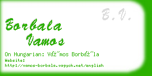 borbala vamos business card